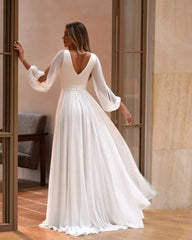 Chiffon Fabric Wedding Dress