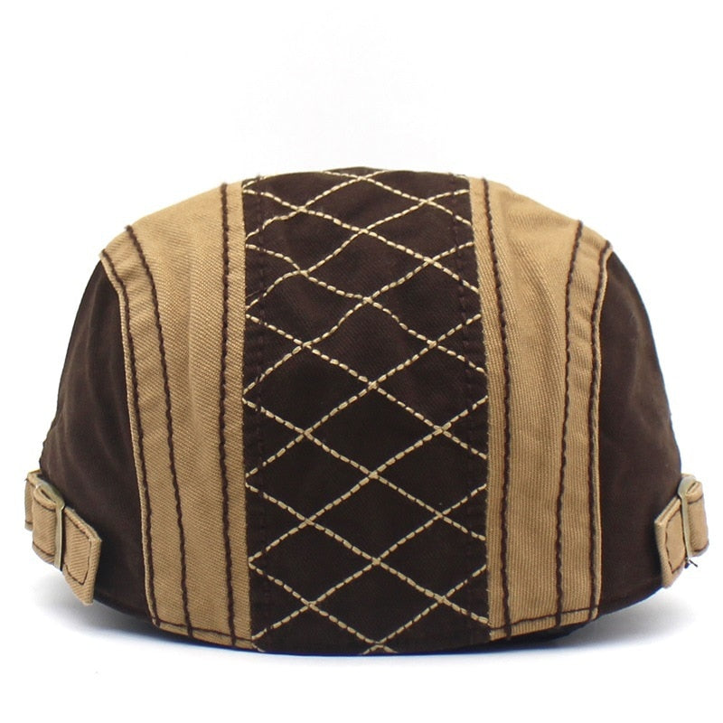 Unisex Retro Berets Hat Cotton Visors Embroidery Letter Flat Caps - Acapparelstore