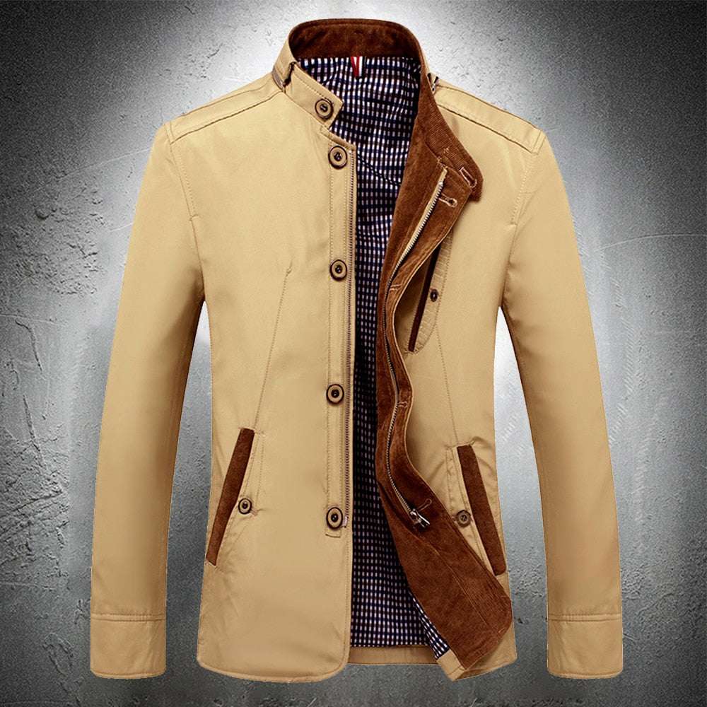 Blazer Spring Autumn Business Casual Stand Collar CoatMen's Blazer Spring Autumn Business Casual Stand Collar Coat