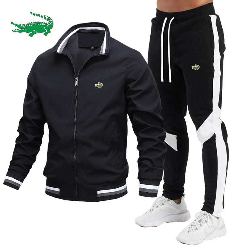 Tracksuit Casual Splicing Trousers Bomber Jacket High QualityMen's Tracksuit Casual Splicing Trousers Bomber Jacket High Quality