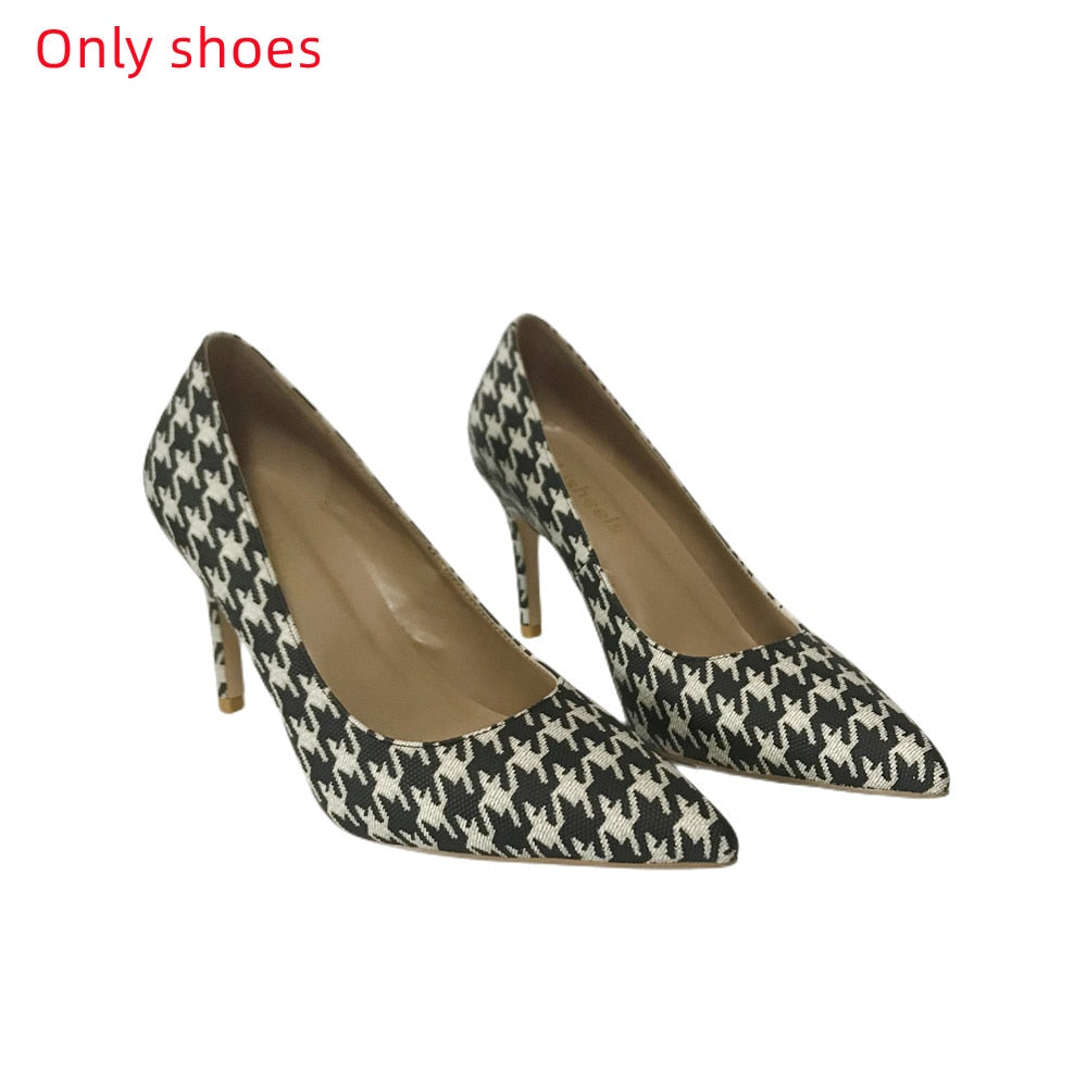 Popular Pointed Toe Shoes with Match Bags 2 types Of Shoulder Straps - Acapparelstore