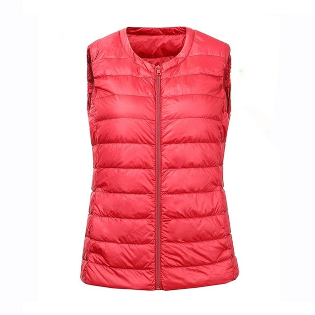 Large Size Waistcoat Women's Warm Vest Ultra Light Down Vest - Acapparelstore