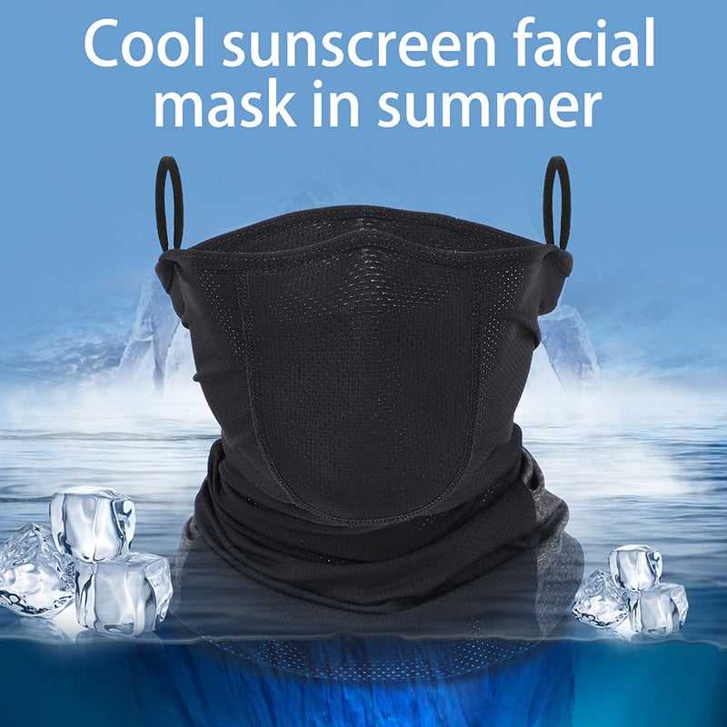Summer Cycling Face Cover Ice Silk Bike Headwear With Activated Carbon Filter - Acapparelstore