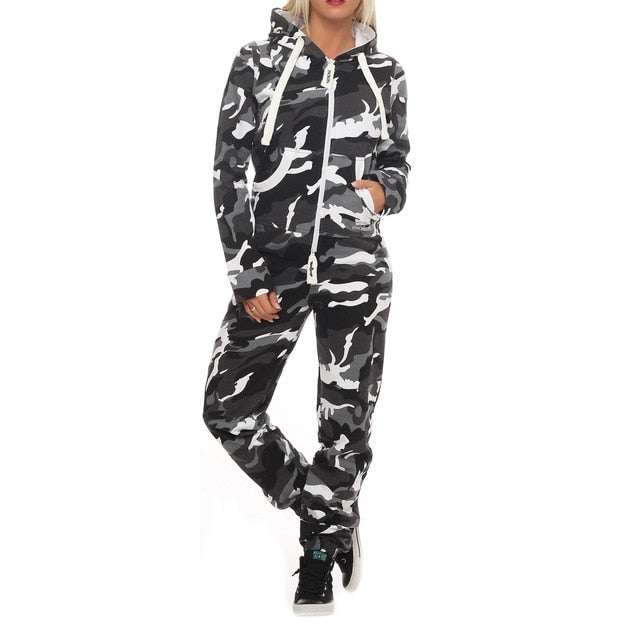 Piece Set Fashion Camouflage Autumn Tracksuit TopsWomen's Two Piece Set Fashion Camouflage Autumn Tracksuit Tops and Pan