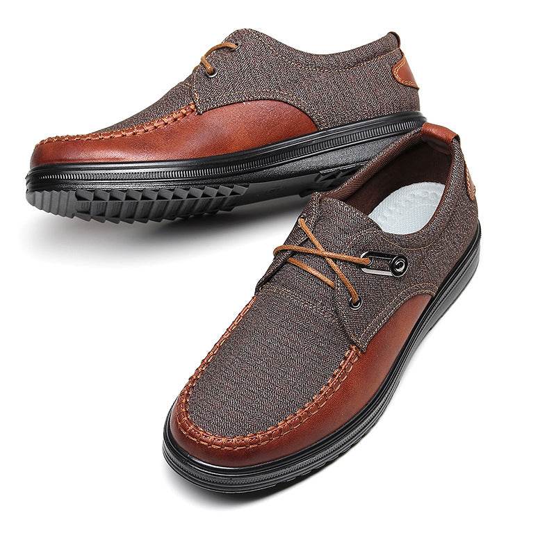 Casual Fashion Leather Shoes Men Spring Autumn Flat ShoesUpscale Men's Casual Fashion Leather Shoes Men Spring Autumn Flat Shoe