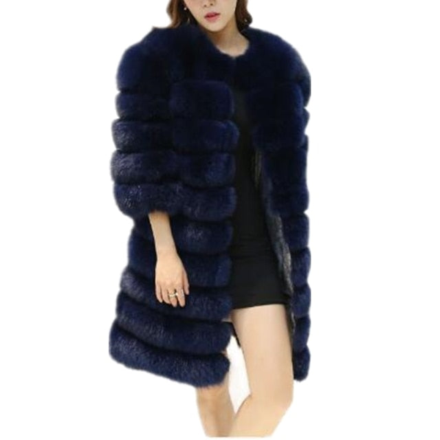 Luxury Super Long Women's Faux Fur Coat Thick Winter Outwear - Acapparelstore