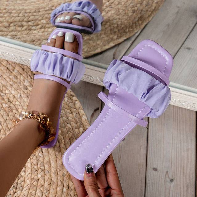 Shoes Summer Flat Bottom Purple Daily Casual ShoesWomen's Slip-on Shoes Summer Flat Bottom Purple Daily Casual Shoes