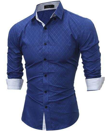 Slim Fit Long Sleeve Casual Social Male Shirt high qualityMen's Slim Fit Long Sleeve Casual Social Male Shirt high quality