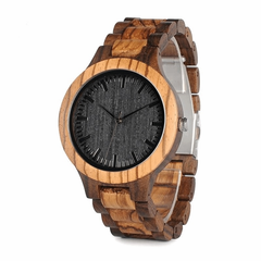 Top Brand Bobo Bird Designer Men'Top Brand Bobo Bird Designer Men's Zebra Quartz Wooden wristwatch
