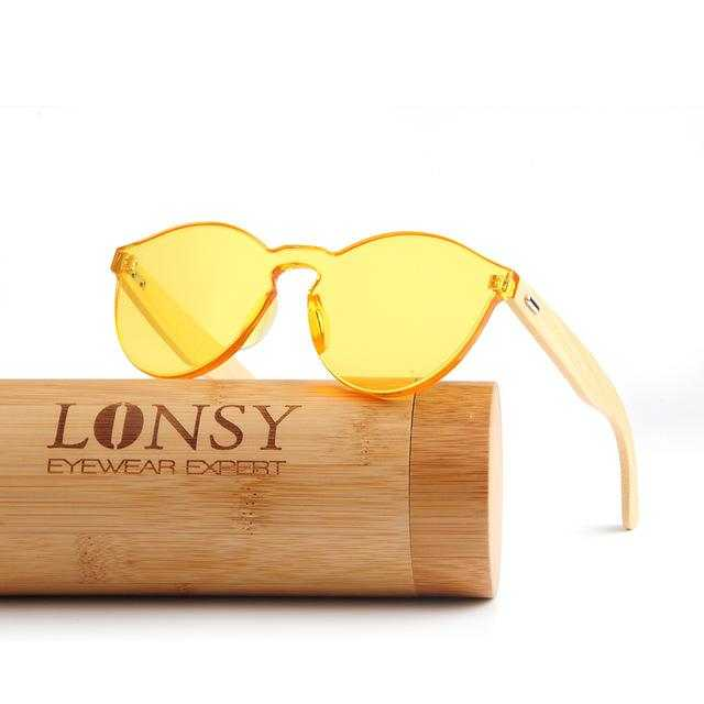 Handmade Yellow Color Bamboo SunglassesWomen's Handmade Yellow Color  Bamboo Sunglasses