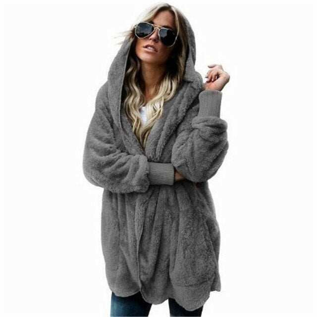 Faux Fur Teddy Bear Coat Women'New Faux Fur Teddy Bear Coat Women's Large Jacket