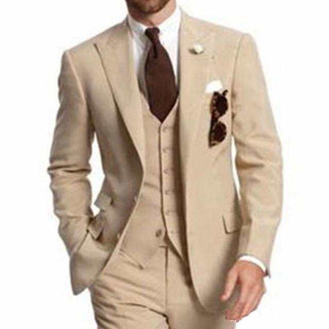 Piece Business Wedding Party SuitThree Piece Business Wedding Party Suit Two Button Custom Made Tuxedos