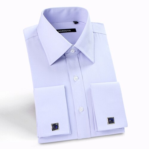 Men's Classic Spread Collar French Cuff Dress Shirts Regular-fit - Acapparelstore